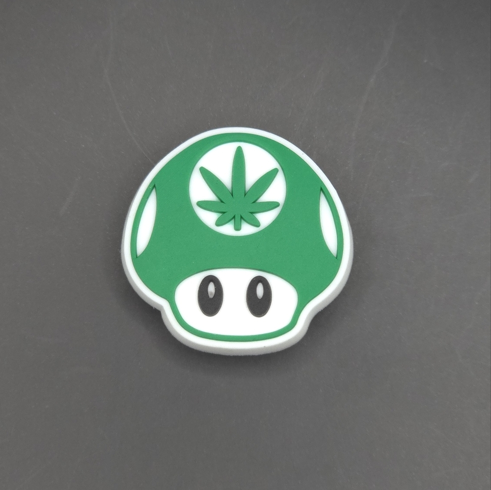 (5/$15) 420 Mario Mushroom Croc Charm